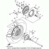 Схема вузла: Заднє колесо Yamaha XVS650 V-Star Custom