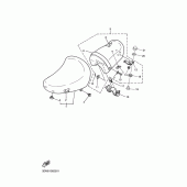 Схема узла: Сиденье Yamaha XV250 Virago