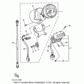 Схема вузла: Панель приладів Yamaha XV250 Virago