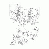 Схема вузла: Передній гальмівний циліндр Yamaha XV1900 Midnight Star