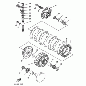 Схема узла: Сцепление Yamaha YZ125