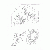 Схема вузла: Задній гальмівний супорт Yamaha XV1700 Road Star S