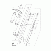 Схема вузла: Вилка передньої осі Yamaha XT600 XT600