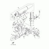 Схема узла: Выхлопная система Yamaha XV1900 Midnight Star