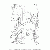 Схема вузла: Паливний бак (2) Yamaha XV1900 Raider