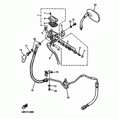 Схема вузла: Передній гальмівний циліндр Yamaha VMX12 V-MAX