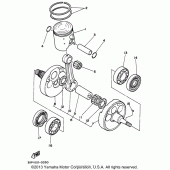 Схема узла: Коленчатый вал и Поршень Yamaha WR250 WR250Z