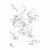 Схема вузла: Облицювальні елементи 1 Yamaha FZ1 FZ1 FAZER (S-TYPE)