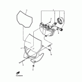 Схема узла: Фара Yamaha WR450F