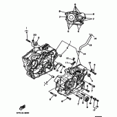 Схема вузла: Картер двигуна Yamaha XT350 XT350