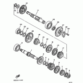 Схема узла: Трансмиссия Yamaha XT350 XT350