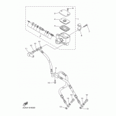 Схема вузла: Передній гальмівний циліндр Yamaha XVS1300 V-Star Deluxe