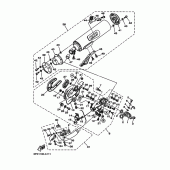 Схема узла: Выхлопная система Yamaha XV1700 Road Star Warrior