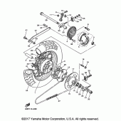 Схема узла: Заднее колесо Yamaha XV250 V-Star