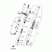 Схема узла: Вилка передней оси Yamaha YBR250