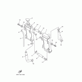 Схема узла: Радиатор и Патрубок системы охлаждения Yamaha YZ125