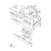 Схема вузла: Задній важіль та підвіска Yamaha YZ450F YZ450F