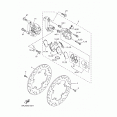 Схема узла: Передний тормозной суппорт Yamaha YP400 Grand Majesty