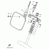 Схема узла: Рулевой механизм Yamaha YZ125