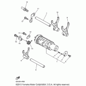 Схема вузла: Копірний вал та Вилки Yamaha YZF600R Thundercat
