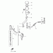 Схема вузла: Задній гальмівний циліндр Yamaha VMX12 V-MAX