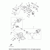 Схема узла: Задний фонарь (Стоп-сигнал) Yamaha XV1900 Roadliner S