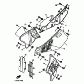 Схема узла: Боковая крышка Yamaha YZ125