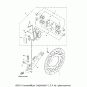 Схема вузла: Задній гальмівний супорт Yamaha XV1700 Road Star S