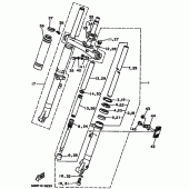 Схема узла: Вилка передней оси Yamaha TW200