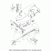 Схема узла: Задний тормозной цилиндр Yamaha XV1700 Road Star Midnight Warrior