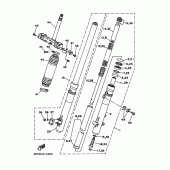 Схема вузла: Передня вилка (4GY3/4GY5/4WA1) Yamaha TT250R RAID