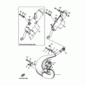 Схема узла: Выхлопная система Yamaha YZ250 YZ250