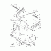 Схема узла: Подножки и Подставка Yamaha YBR125