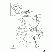 Схема узла: Rpservoir a carburant Yamaha DT125 DT125