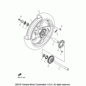 Схема вузла: Переднє колесо Yamaha VMX17 V-MAX