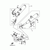 Схема вузла: Вихлопна система Yamaha TDM900