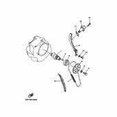 Схема вузла: Розподільний вал та Ланцюг ГРМ Yamaha TW125