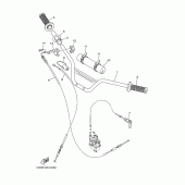 Схема вузла: Кермо та Тросики Yamaha TTR90 TT-R90