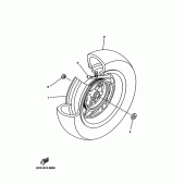 Схема узла: Заднее колесо 2 (5CG1,2,3,4) Yamaha YP250 Majesty