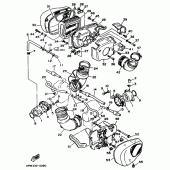 Схема вузла: Впускна система Yamaha XV750 Virago
