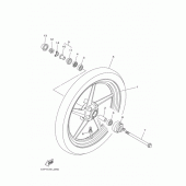 Схема узла: Переднее колесо Yamaha YBR125