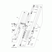 Схема вузла: Вилка передньої осі Yamaha XP500 T-MAX