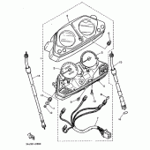 Схема узла: Панель приборов Yamaha XT600 XT600