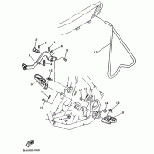 Схема вузла: Підножки і Підставка Yamaha YZ125