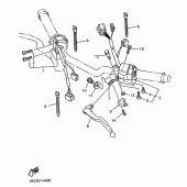 Схема узла: Пульт управления рулевой и Рычаг Yamaha XJ600 Diversion (Naked)