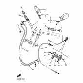 Схема узла: Руль и Тросики Yamaha BT1100 Bulldog