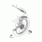 Схема вузла: Переднє колесо Yamaha XV125 Virago