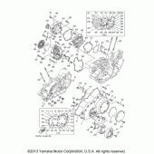 Схема узла: Крышки картера (1) Yamaha XV1900 Stratoliner S