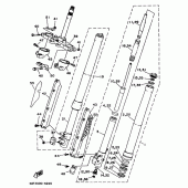 Схема вузла: Вилка передньої осі Yamaha WR200R
