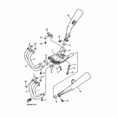 Схема вузла: Вихлопна система Yamaha XJR1200